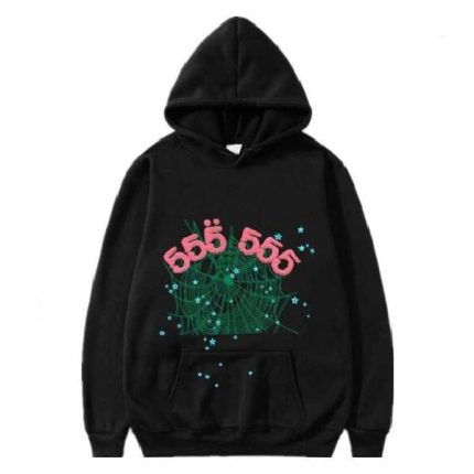 Sp5der 555 555 Black Hoodie