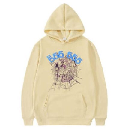 Sp5der 555555 Angel Number Khaki Hoodie