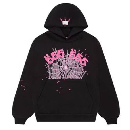 Sp5der Angel 555555 Number Hoodie Black