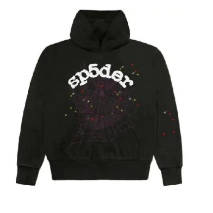 Sp5der 22ss Classic Flame Graffiti Black Tracksuit