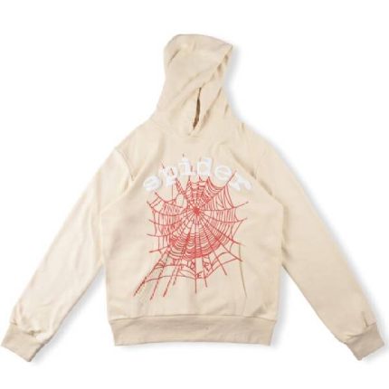 New Sp5der Web Hoodie Beige