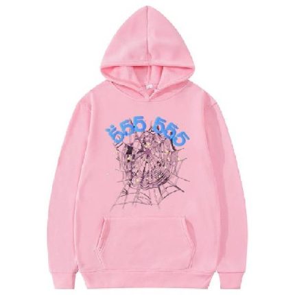 Sp5der 555555 Pink Hoodie