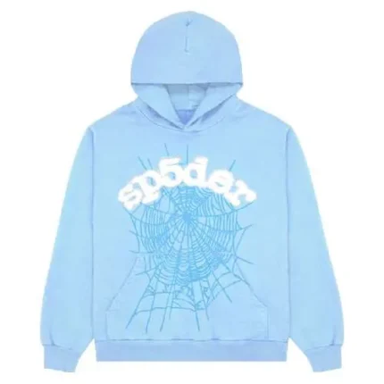 New Web Sp5der Hoodie – Sky Blue