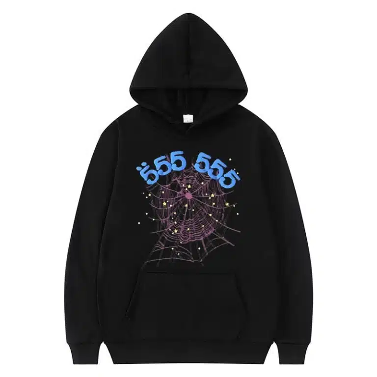 Sp5der 555 555 Angel Number Hoodie – Black Sp5der 555 555 Angel Number Hoodie – Black