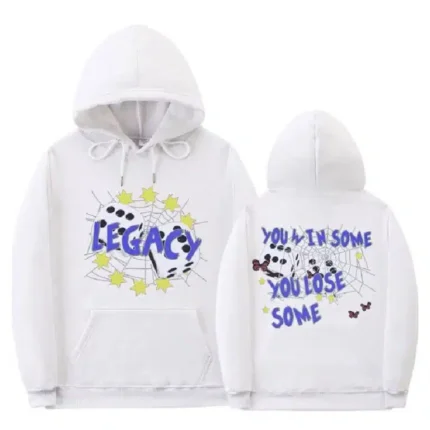 Sp5der 555 555 Number Double Sided Print Hoodie – Black