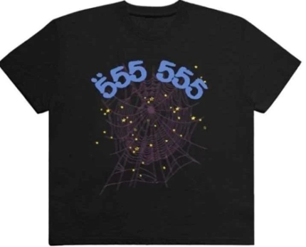 Sp5der 555 555 Printed T Shirt – Black