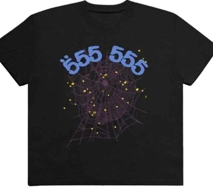 Sp5der 555 555 Printed T Shirt – Black