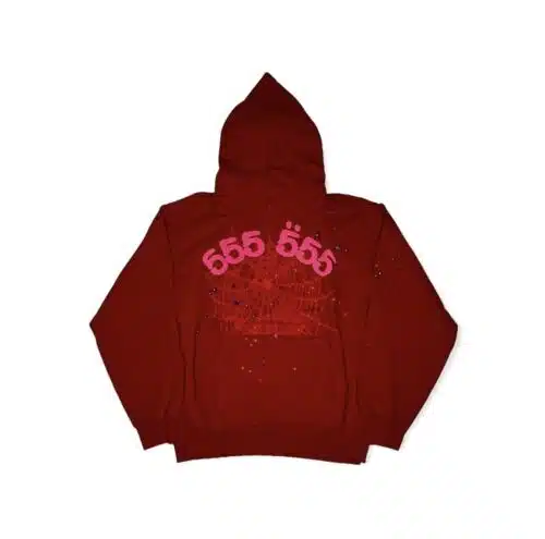 Sp5der 555 555 Worldwide Hoodie – Maroon Sp5der 555 555 Worldwide Hoodie – Maroon