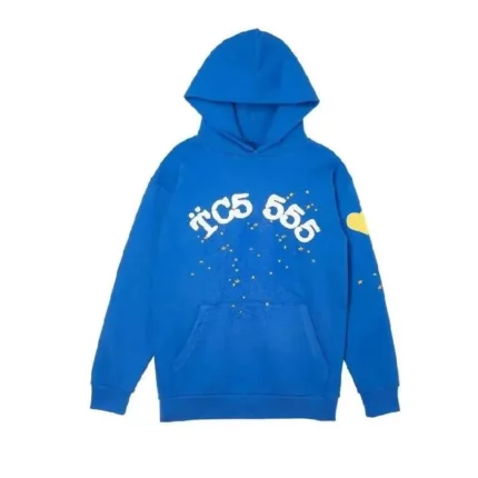 Sp5der 555 TC5 Printed Hoodie – Blue