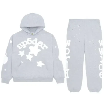 Sp5der Beluga Heather Tracksuit – Grey