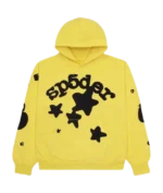 Sp5der Beluga Hoodie Sp5 Black Logo – Gold