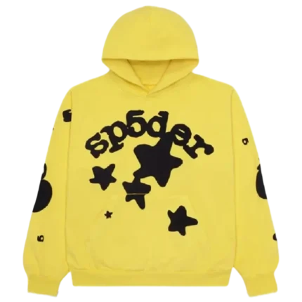 Sp5der Beluga Hoodie Sp5 Black Logo – Gold