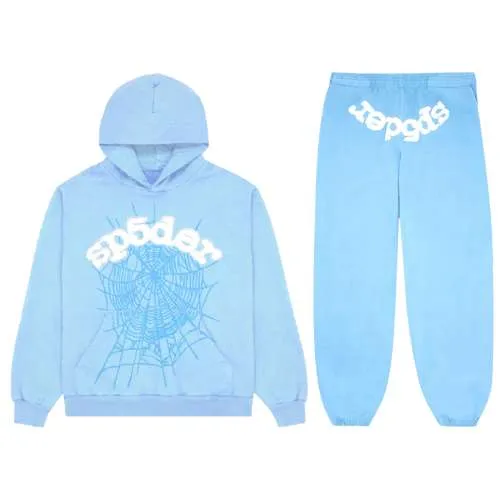 Sp5der Young Thug 555555 Tracksuit– Sky Blue Sp5der Young Thug 555555 Tracksuit– Sky Blue